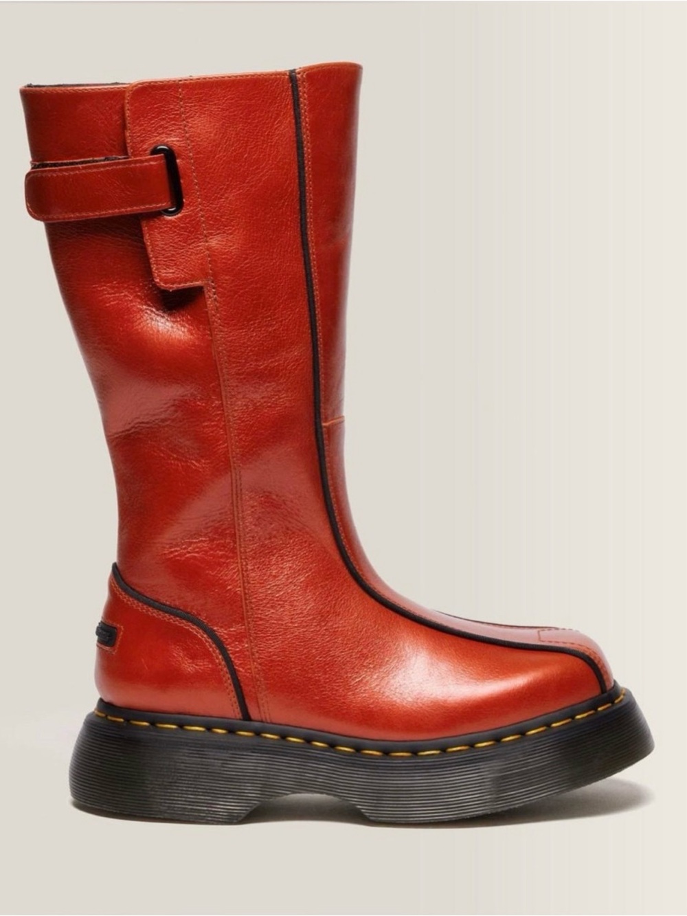 Dr. Martens Buzz Hi Eclipse Flame Orange Platform Boots Women’s 6 NEW